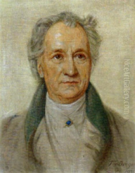 Bildnis Johann Wolfgang Von Goethe Oil Painting by Tom von Dreger