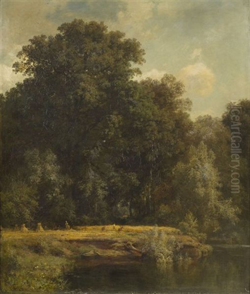 The Oder Landscape - From The Wroclaw Area Oil Painting by Adolf Dressler