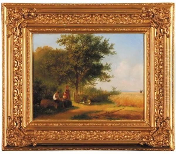 Spotkanie Przy Studni Oil Painting by Adolf Dressler