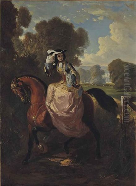 'la Vie De Chateau' by Alfred De Dreux