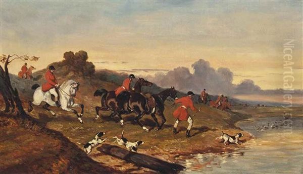 The Stag Hunt Oil Painting by Alfred De Dreux