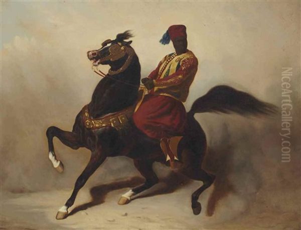 Cavalier En Fantasia Oil Painting by Alfred De Dreux