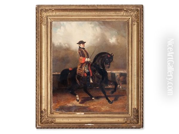 Riding Gentleman Oil Painting by Alfred De Dreux