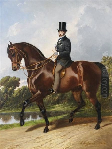 Le Cavalier Oil Painting by Alfred De Dreux