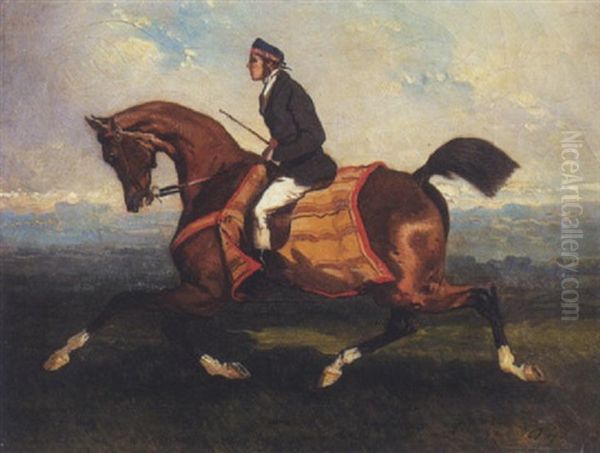 Cavalier Ecossais Au Grand Trot Oil Painting by Alfred De Dreux