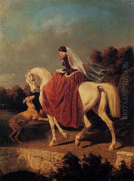 The Amazone Oil Painting by Alfred De Dreux