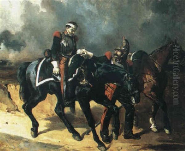 Le Cuirassier Bless, Oil Painting by Alfred De Dreux