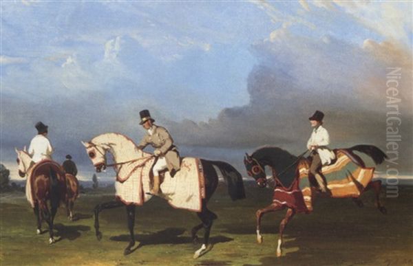 Chevaux A L'exercice Oil Painting by Alfred De Dreux