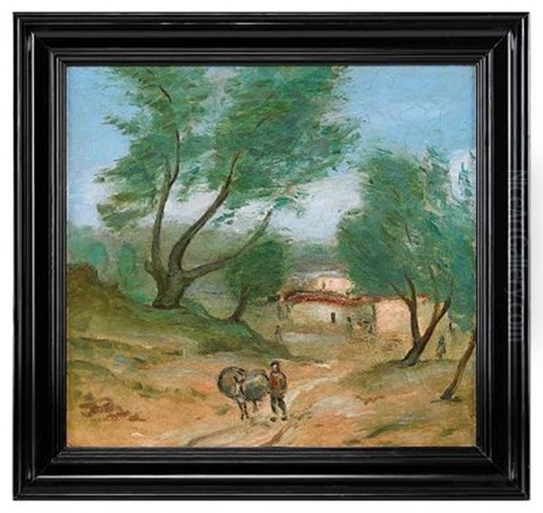 Armenian Landscape Oil Painting by Aleksandr Davidovitch Drevin