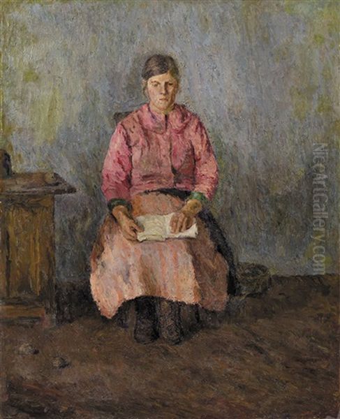 Portrait Of The Artist's Nanny Oil Painting by Aleksandr Davidovitch Drevin