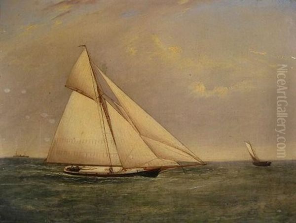 Sailing Yacht Oil Painting by Clement Drew