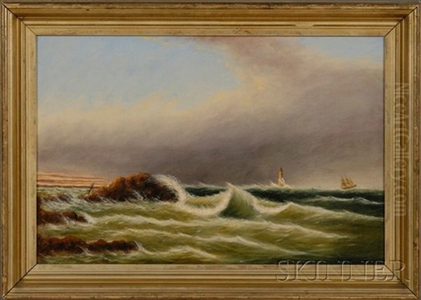 Minot's Light Oil Painting by Clement Drew