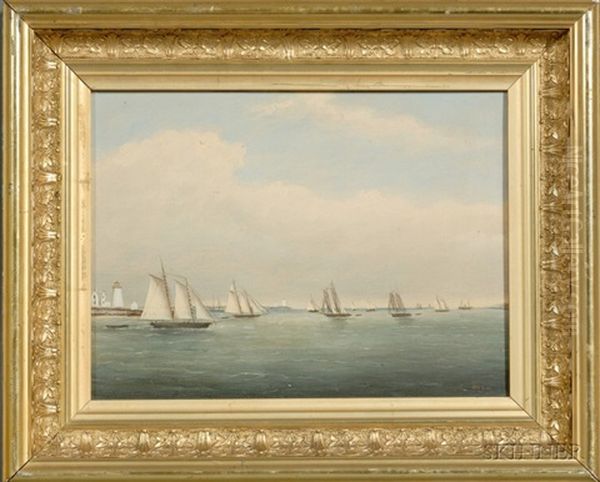 Gloucester Harbor, View From The Pavillion Oil Painting by Clement Drew