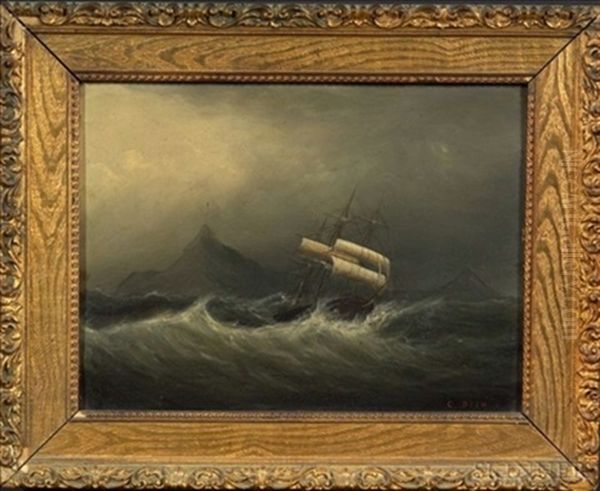 Ship In A Gale Off Cape Horn by Clement Drew