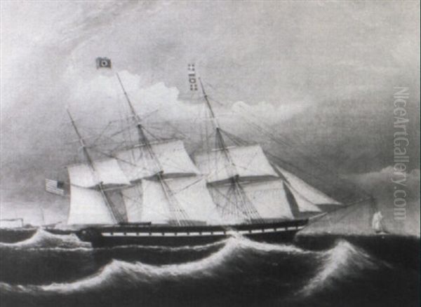 Portrait Of The Ship 'cape Cod' Oil Painting by Clement Drew