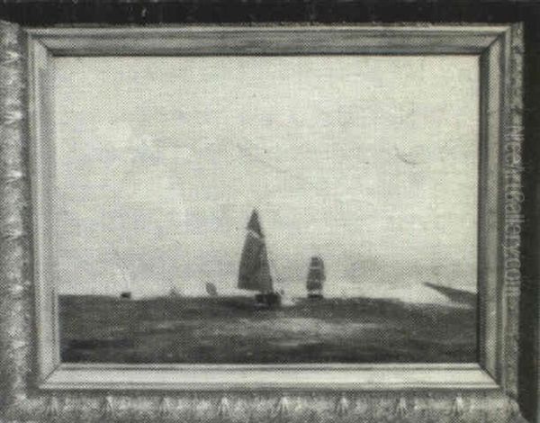 Long Island Light, Boston Harbor Oil Painting by Clement Drew