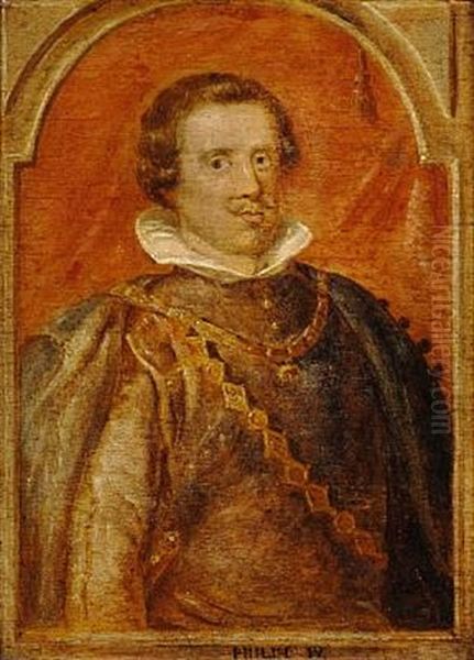 Portrait Of Philip Iv Of Spain (after Peter Paul Rubens) Oil Painting by Dankvart-Christian-Magnus Dreyer