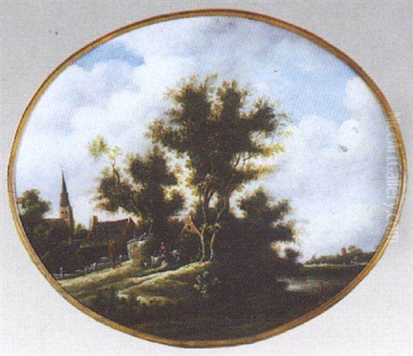 Paysan Au Puits Oil Painting by Willem van Drielenburch