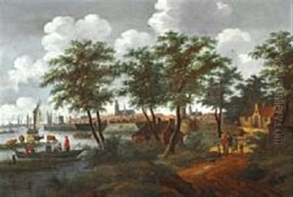 A View Of Utrecht Oil Painting by Willem van Drillenberg