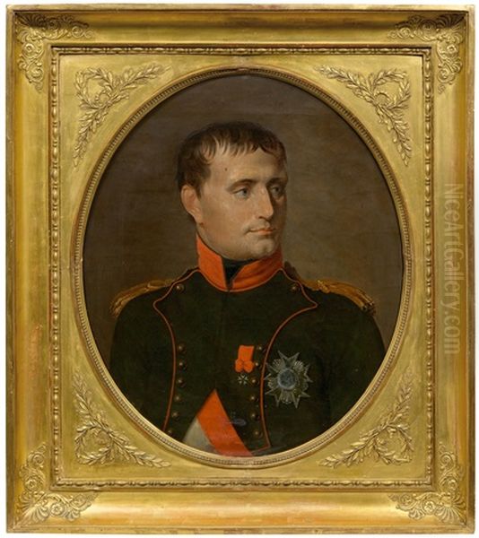 Portrait Of Napoleon I In The Uniform Of The Imperial Guard Oil Painting by Michel Martin Drolling