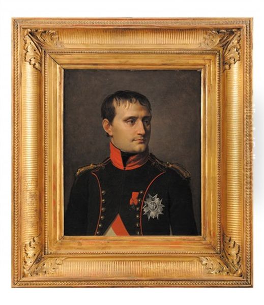 Portrait En Buste De Napoleon 1er En Uniforme Des Chasseurs A Cheval De La Garde Imperiale Oil Painting by Michel Martin Drolling