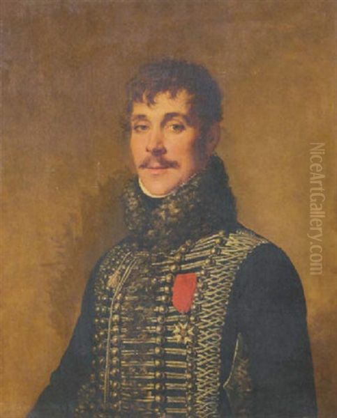 Portrait D'eugene De Beauharnais (?) Oil Painting by Michel Martin Drolling