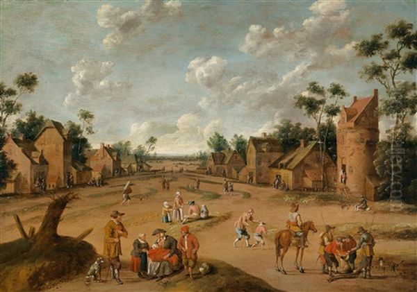 Dorfszene Oil Painting by Cornelis Droochsloot