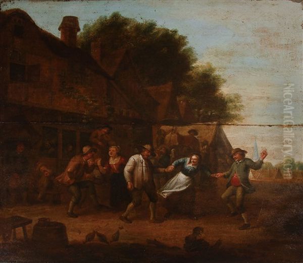 Peasant Village Festival Oil Painting by Joost Cornelisz. Droochsloot