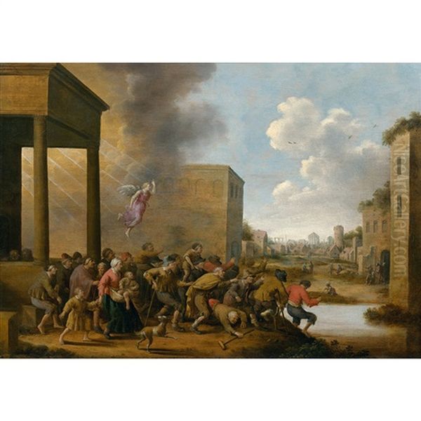 La Parabole Des Aveugles Oil Painting by Joost Cornelisz. Droochsloot