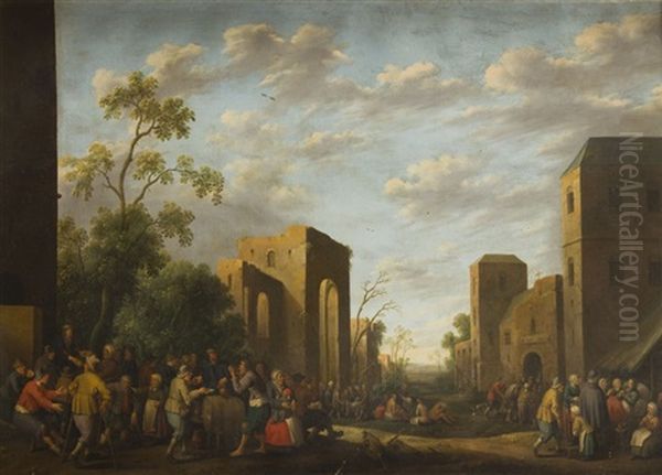 Parable Of The Wedding Banquet Oil Painting by Joost Cornelisz. Droochsloot