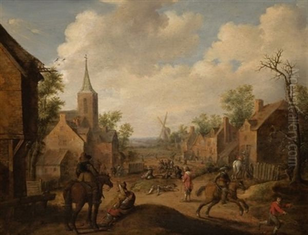 Escena De Pueblo Oil Painting by Joost Cornelisz. Droochsloot