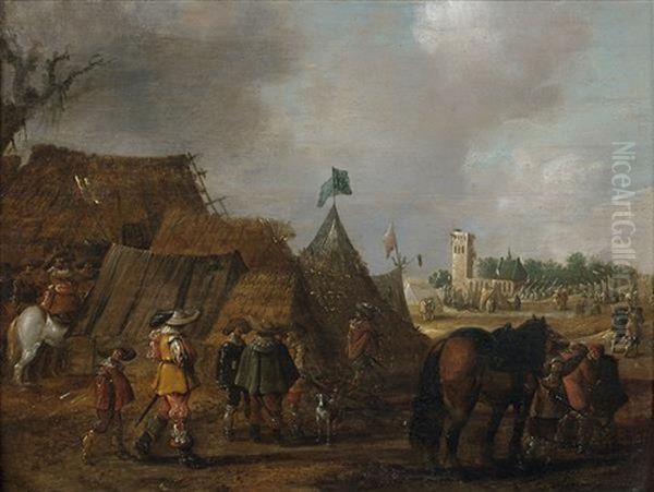 Campement Militaire Oil Painting by Joost Cornelisz. Droochsloot