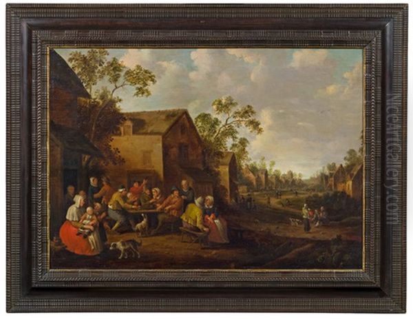 Vor Der Dorfschenke Oil Painting by Joost Cornelisz. Droochsloot