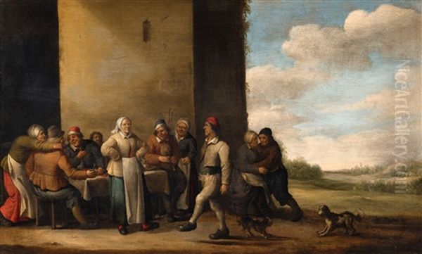 The Peasant's Meal Oil Painting by Joost Cornelisz. Droochsloot