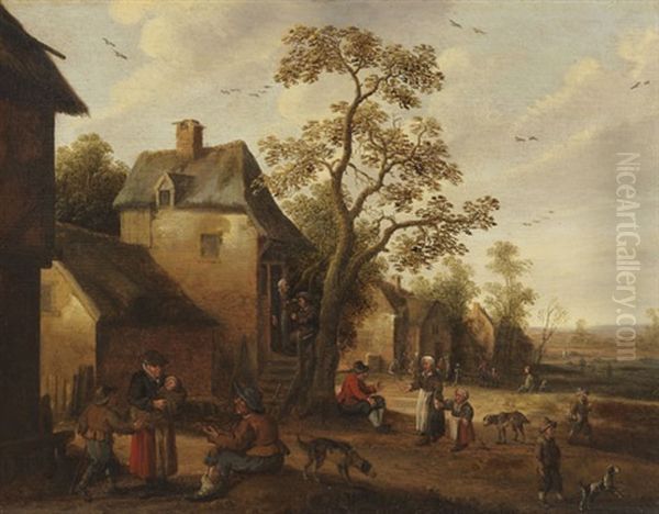 Dorflandschaft Oil Painting by Joost Cornelisz. Droochsloot