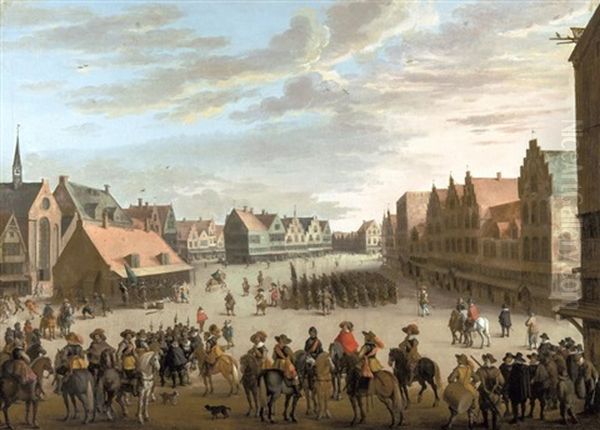 Le Licenciement Des Troupes Mercenaires A Utrecht Le 31 Juillet 1618 by Joost Cornelisz. Droochsloot