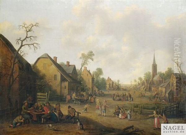 Dorfliches Treiben Oil Painting by Joost Cornelisz. Droochsloot