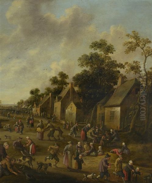 Scene De Rejouissance Villageoise Oil Painting by Joost Cornelisz. Droochsloot