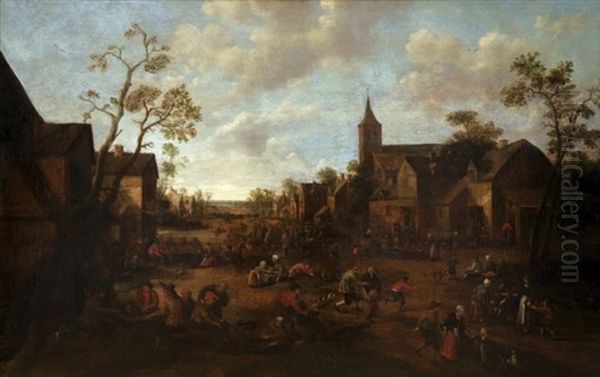 Vesnicka Veselice Oil Painting by Joost Cornelisz. Droochsloot