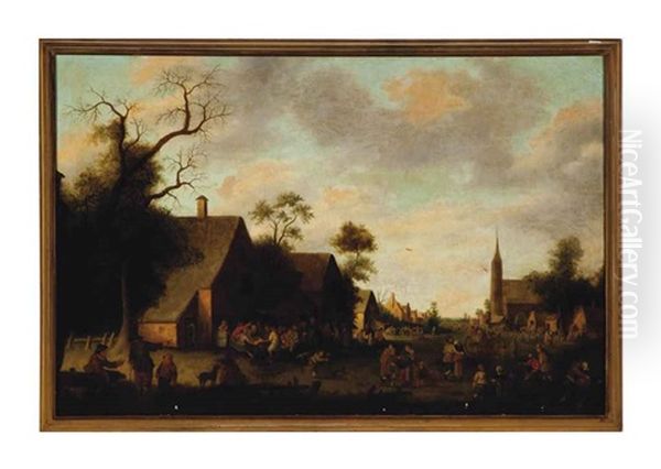 A Lively Village Scene by Joost Cornelisz. Droochsloot