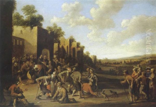 La Rixe Des Gueux Oil Painting by Joost Cornelisz. Droochsloot