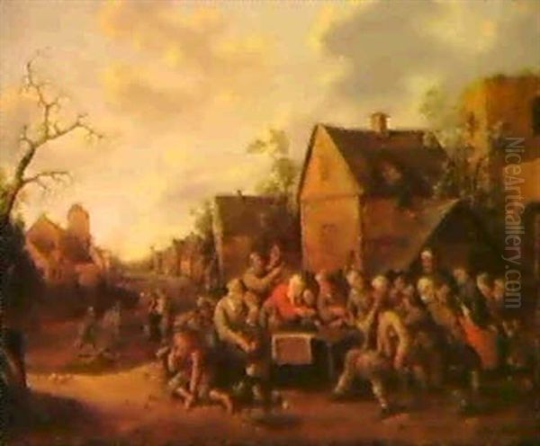 Bauernfest Im Dorf Oil Painting by Joost Cornelisz. Droochsloot