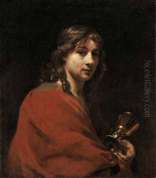 Portrait Of The Artist As Saint John Oil Painting by Willem Drost