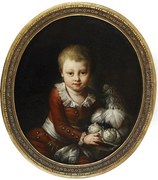 Portrait Of A Young Boy Oil Painting by Francois Hubert Drouais