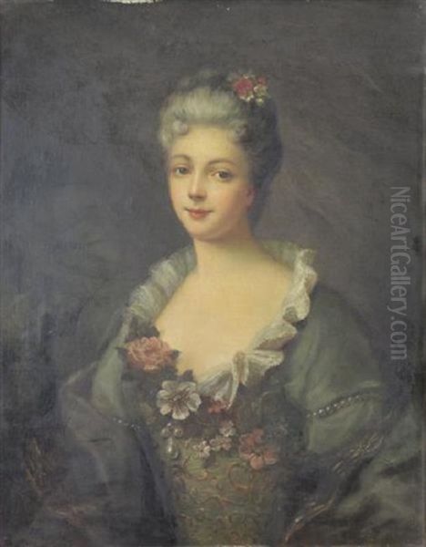 Portrait Of Mademoiselle De Soubise Oil Painting by Francois Hubert Drouais