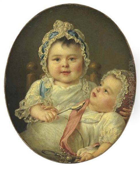 The Little Nursemaid Oil Painting by Francois Hubert Drouais