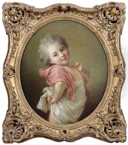 La Jeune Espiegle Oil Painting by Francois Hubert Drouais