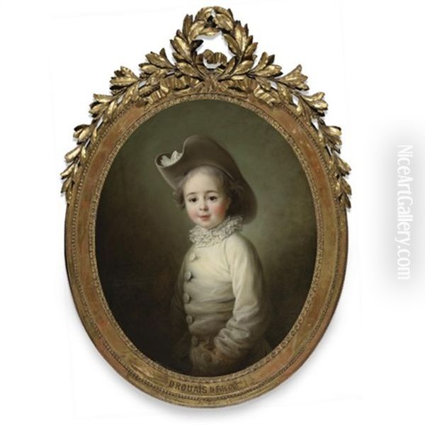 Marie-jean Herault De Sechelles As A Child Oil Painting by Francois Hubert Drouais