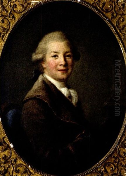 Portrait D'un Jeune Homme Oil Painting by Francois Hubert Drouais