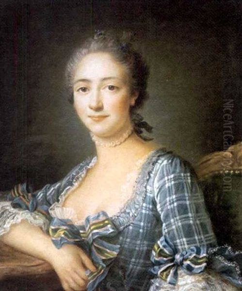 Portrait D'une Femme En Buste Oil Painting by Francois Hubert Drouais